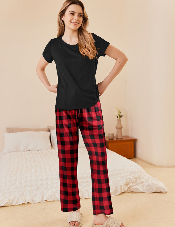 ekouaer Classic 2-Piece Plaid Pajama Sets (US Only)