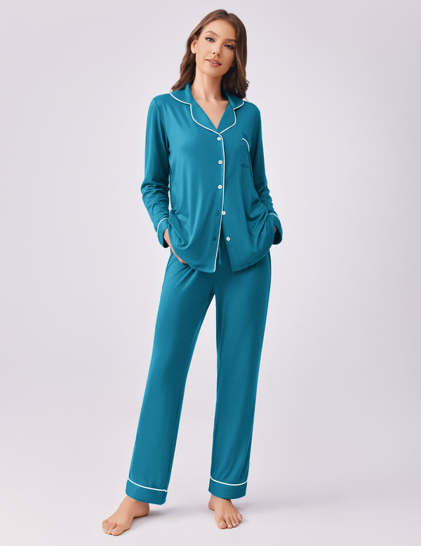 Ekouaer Classic Button Down Pajama Sets (US Only)
