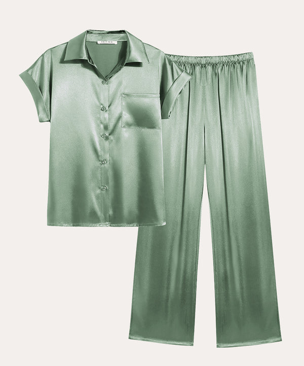 ekouaer Classic Satin Silky Pajama Set (US Only)