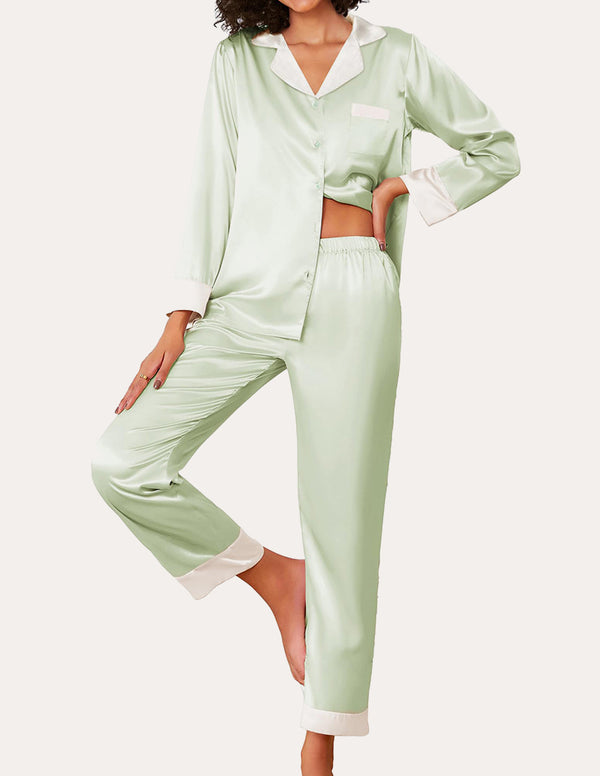 Ekouaer Comfort Silk Satin Pajama Set (US Only)