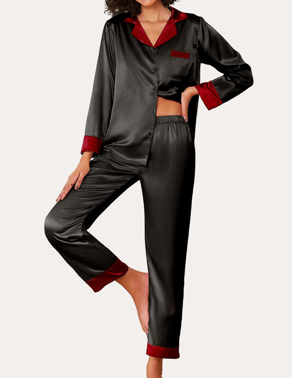 Ekouaer Comfort Silk Satin Pajama Set (US Only)