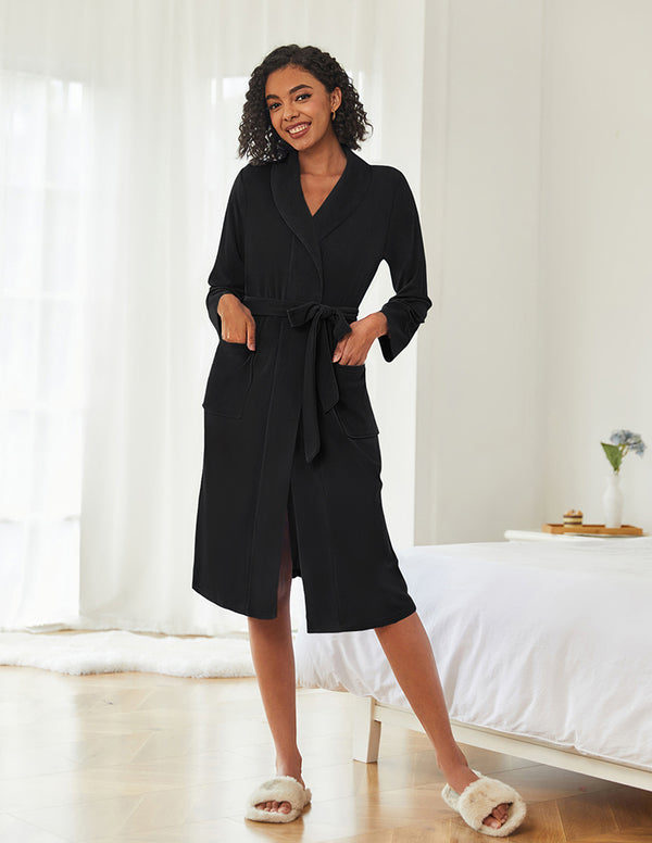 Ekouaer Comfy Calf Length Bathrobe (US Only)