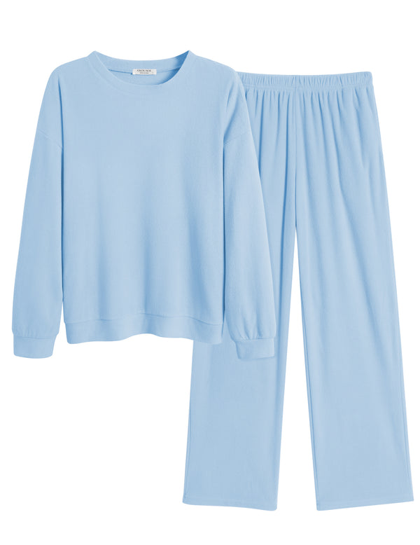 Ekouaer Comfy Fuzzy 2 Piece Lounge Set (US Only)
