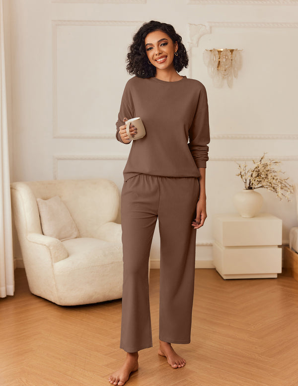 ekouaer Comfy Fuzzy 2 Piece Lounge Set (US Only)