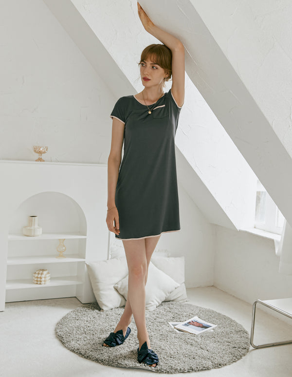 Ekouaer Ekouaer Comfy Nightshirt Night Dress (US Only)