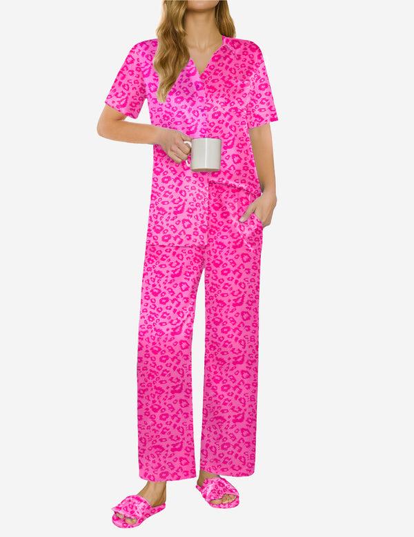 Ekouaer Comfy Satin 2-Piece Pajamas Set (US Only)