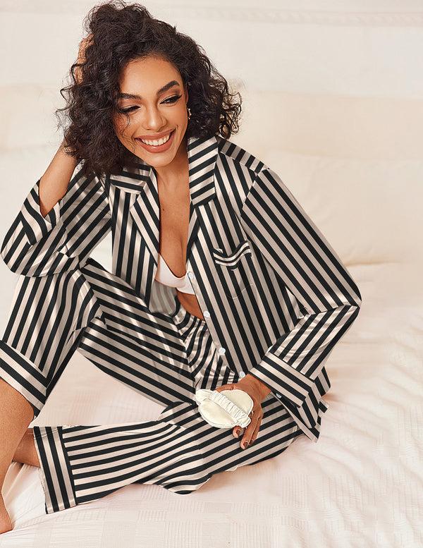 Ekouaer Comfy Silk Satin Pajama Set (US Only)