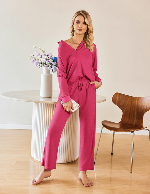 ekouaer Comfy Waffle Knit Pajamas Set (US Only)