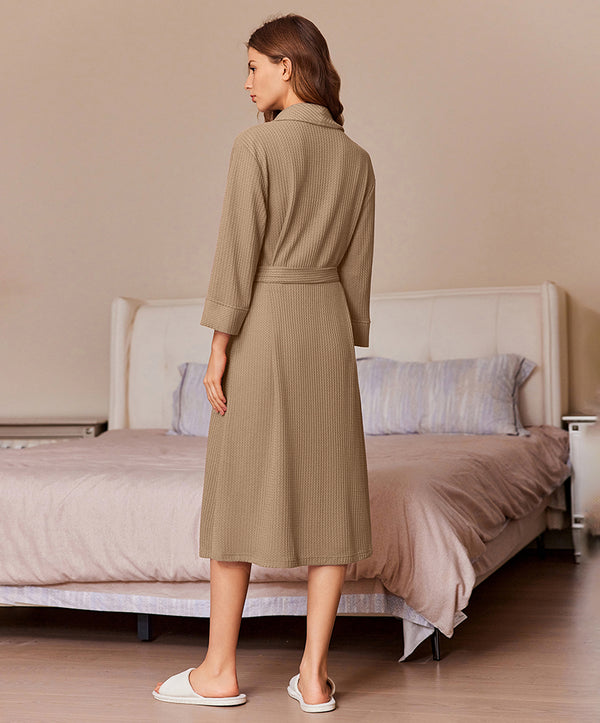 Ekouaer Comfy Waffle Knit Robe (US Only)