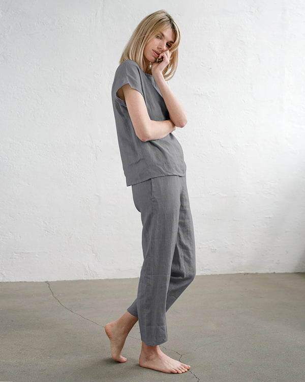 Ekouaer Ekouaer Cotton Linen Loungewear 2 Piece Sleepwear Pjs Sets (US Only)