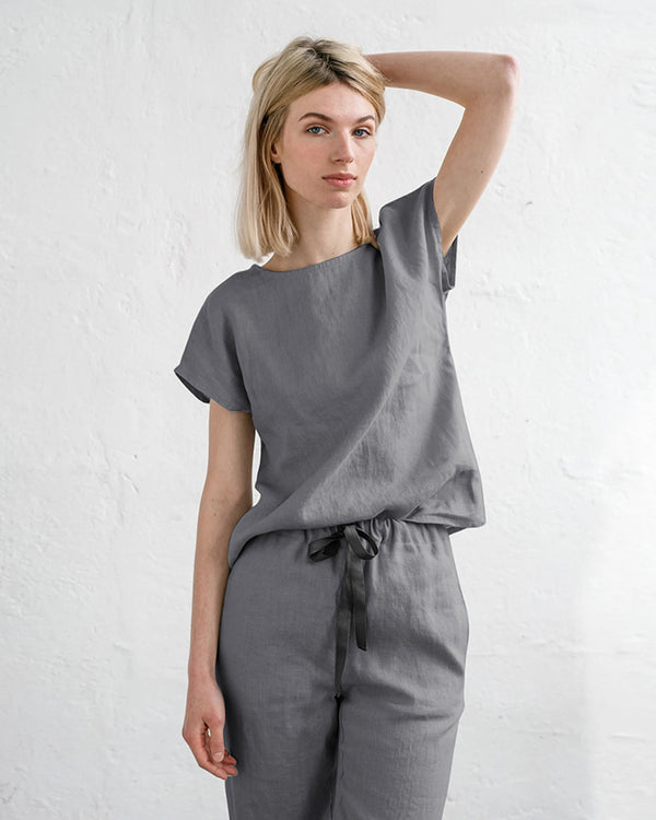 ekouaer Ekouaer Cotton Linen Loungewear 2 Piece Sleepwear Pjs Sets (US Only)