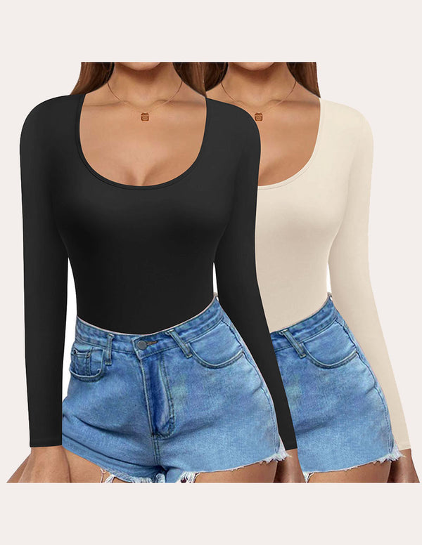 Ekouaer Ekouaer 2 Pack Slim Fit Basic Tops (US Only)