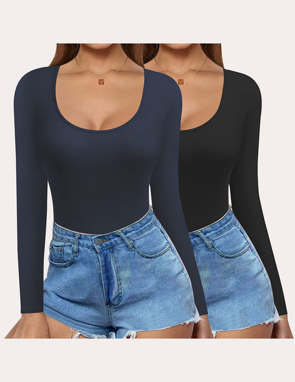 Ekouaer Ekouaer 2 Pack Slim Fit Basic Tops (US Only)