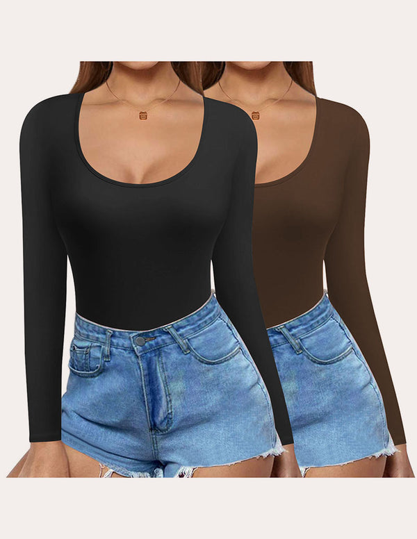 Ekouaer Ekouaer 2 Pack Slim Fit Basic Tops (US Only)