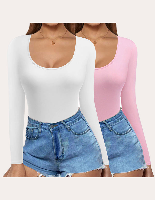 ekouaer Ekouaer 2 Pack Slim Fit Basic Tops (US Only)