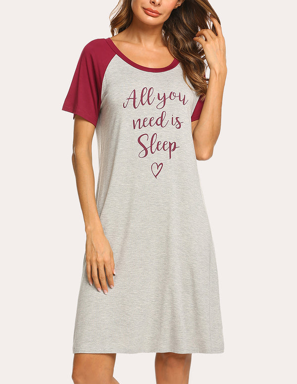 Ekouaer Ekouaer Cartoon Print Nightdress (US Only)