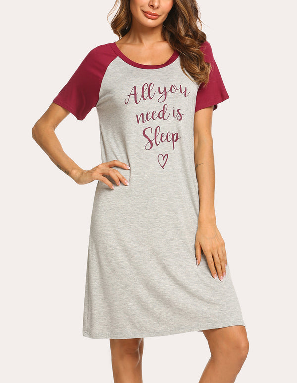 Ekouaer Ekouaer Cartoon Print Nightdress (US Only)