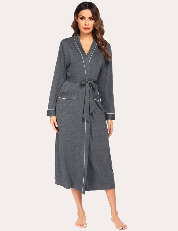 Ekouaer Ekouaer Classic Robes With Belt (US Only)