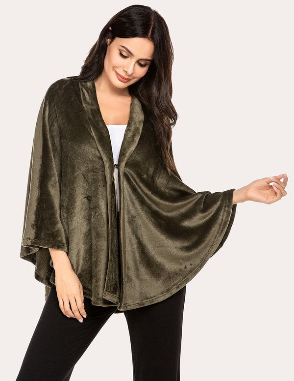 Ekouaer Ekouaer Flannel Shawl Ponchos (US Only)