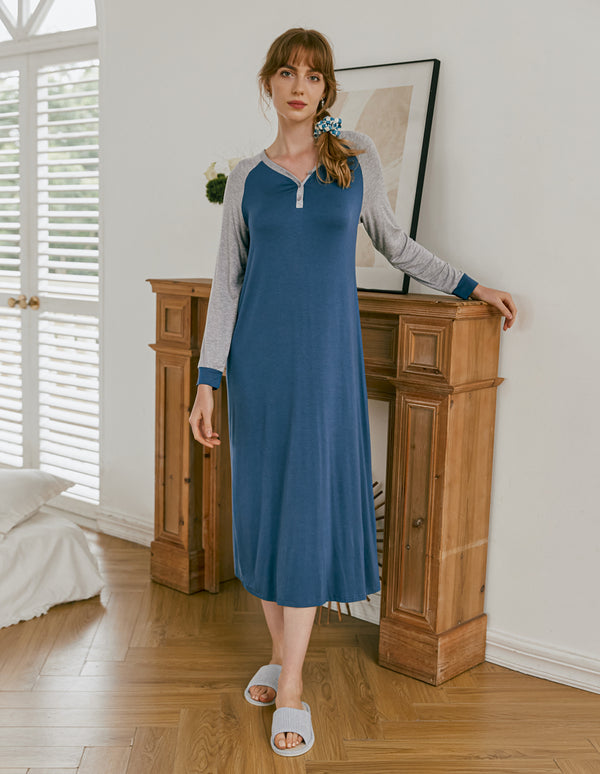 ekouaer Ekouaer Henley Sleep Dress (US Only)