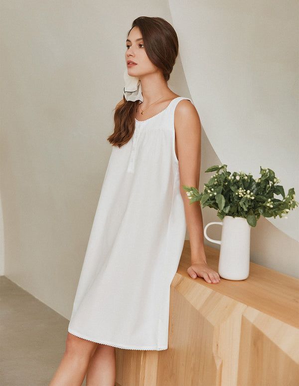 Ekouaer Ekouaer Lace Brim Nightdress (US Only)