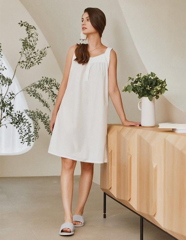 ekouaer Ekouaer Lace Brim Nightdress (US Only)