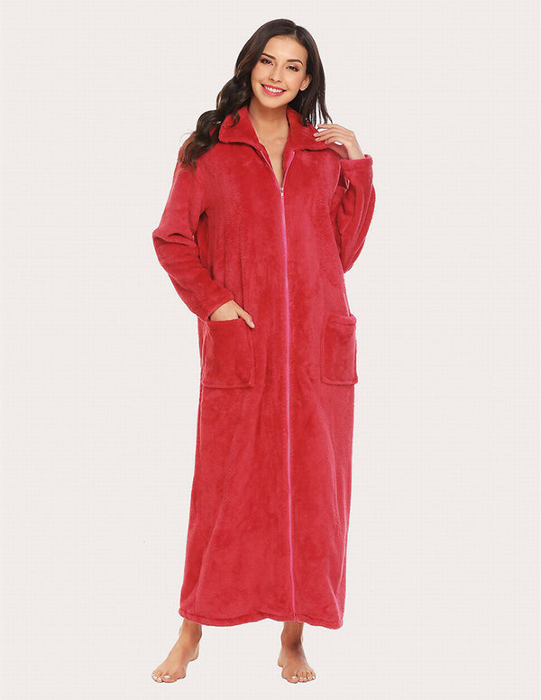 Ekouaer Ekouaer Long Warm Fleece Robe (US Only)