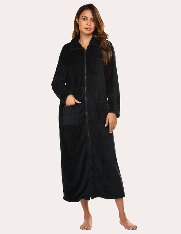 Ekouaer Ekouaer Long Warm Fleece Robe (US Only)