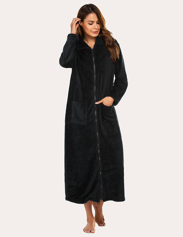 Ekouaer Ekouaer Long Warm Fleece Robe (US Only)