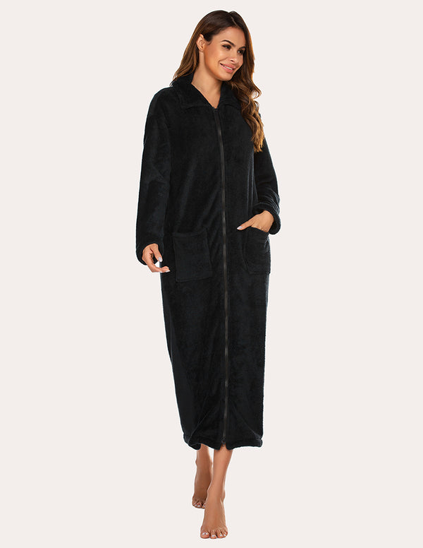 Ekouaer Ekouaer Long Warm Fleece Robe (US Only)