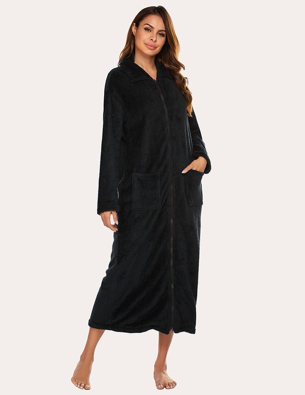 ekouaer Ekouaer Long Warm Fleece Robe (US Only)
