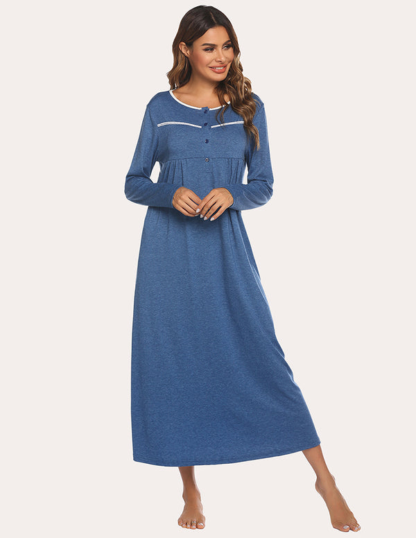 Ekouaer Ekouaer Loose Nightdress Sleepwear (US Only)