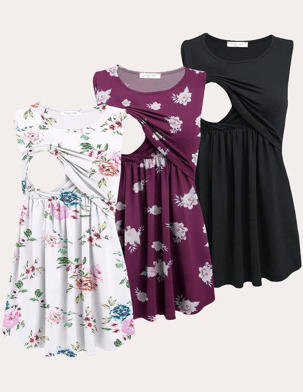 Ekouaer Ekouaer Nursing Tank Tops 3 Packs (US Only)