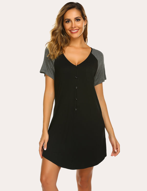 ekouaer Ekouaer Raglan Sleeves Nightgown (US Only)