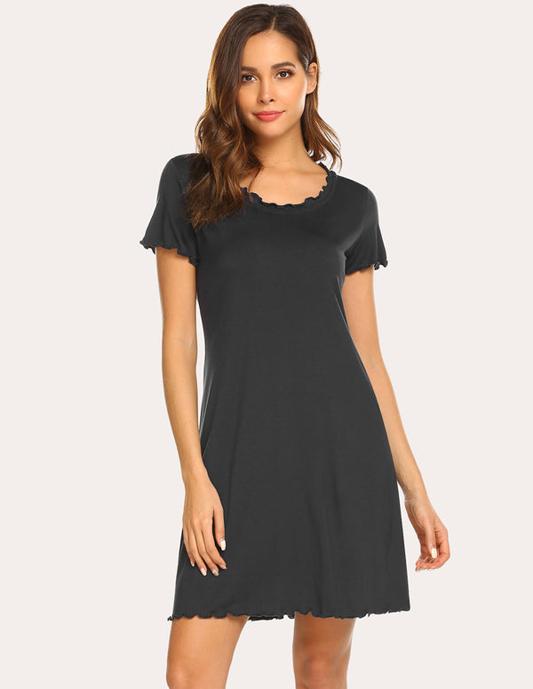 ekouaer Ekouaer Ruffle Seams Nightdress (US Only)