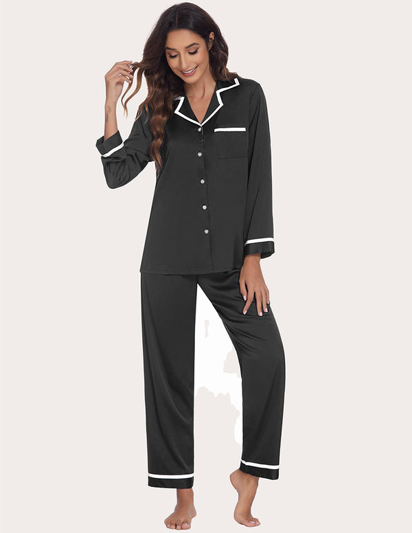 Ekouaer Ekouaer Satin Silk Pajama Set (US Only)