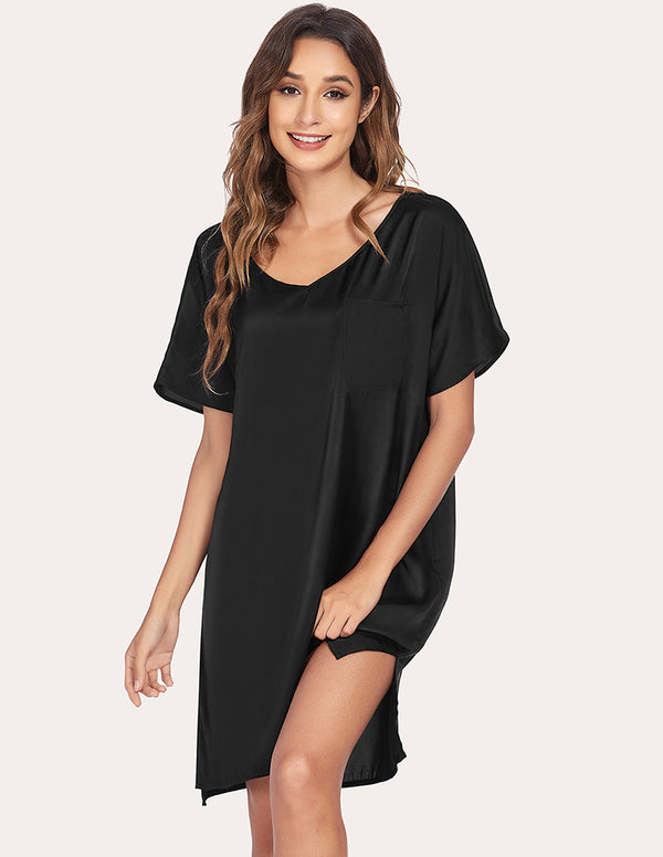 Ekouaer Ekouaer Satin Sleepwear Dress (US Only)