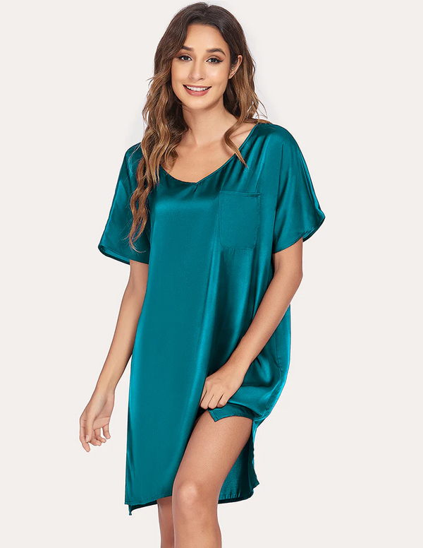 Ekouaer Ekouaer Satin Sleepwear Dress (US Only)
