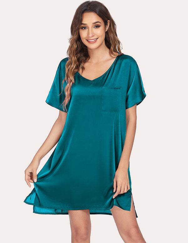 ekouaer Ekouaer Satin Sleepwear Dress (US Only)