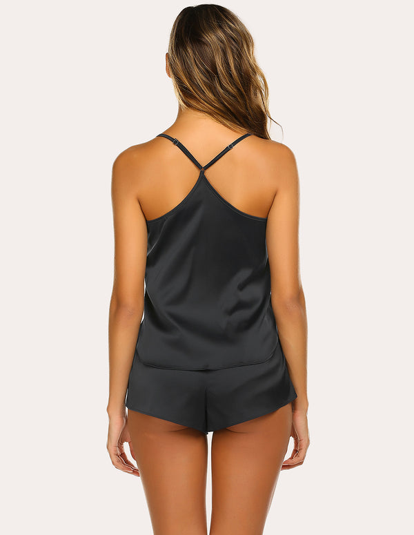 Ekouaer Ekouaer Sexy Satin Cami Pajama Set (US Only)
