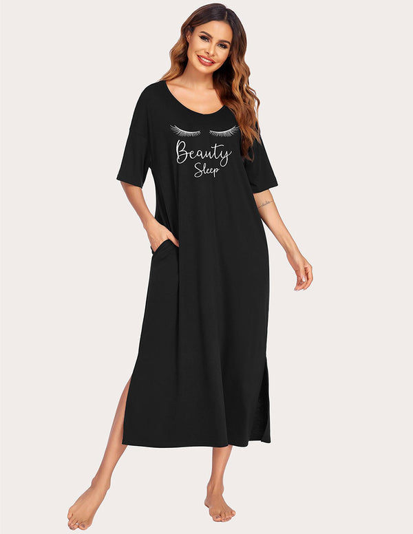Ekouaer Ekouaer Side Split House Dress (US Only)