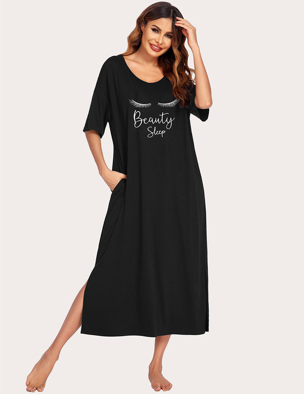 Ekouaer Ekouaer Side Split House Dress (US Only)