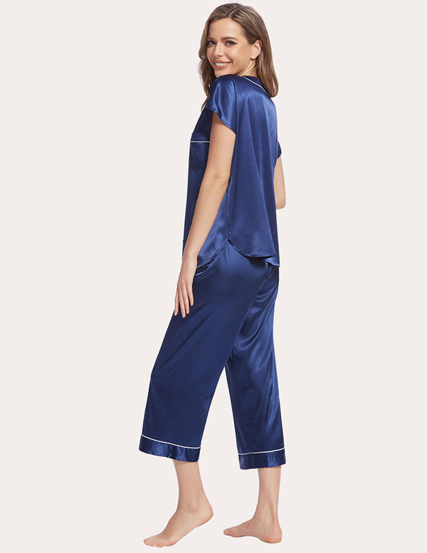 Ekouaer Ekouaer Silk Satin Pajamas Set (US Only)