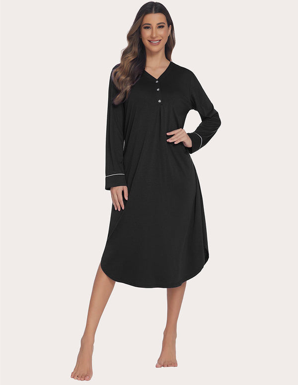 Ekouaer Ekouaer Soft Ribbed Knit Nightgown (US Only)