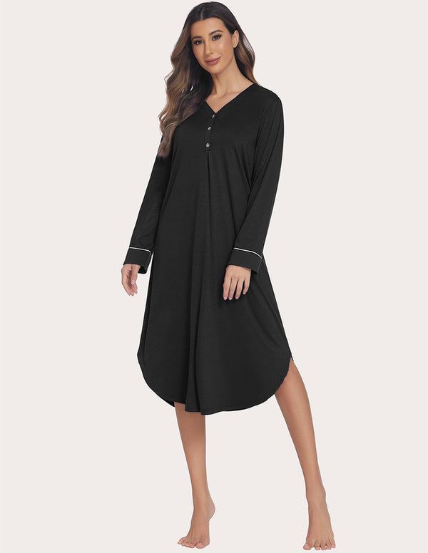 Ekouaer Ekouaer Soft Ribbed Knit Nightgown (US Only)