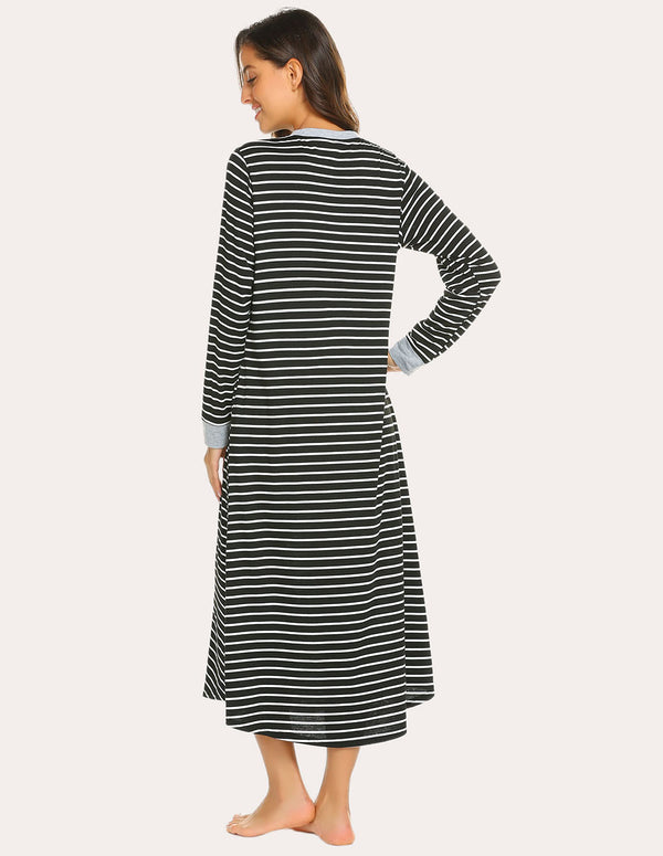 Ekouaer Ekouaer Striped Nightdress (US Only)
