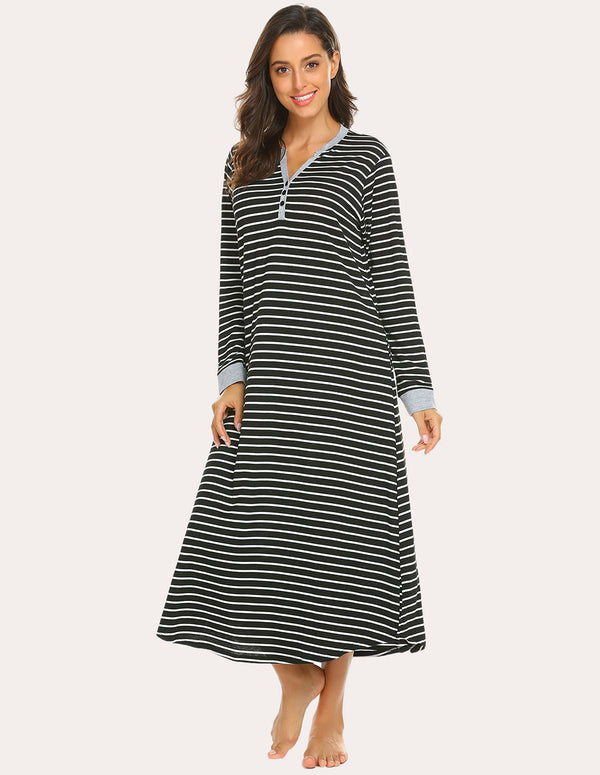ekouaer Ekouaer Striped Nightdress (US Only)