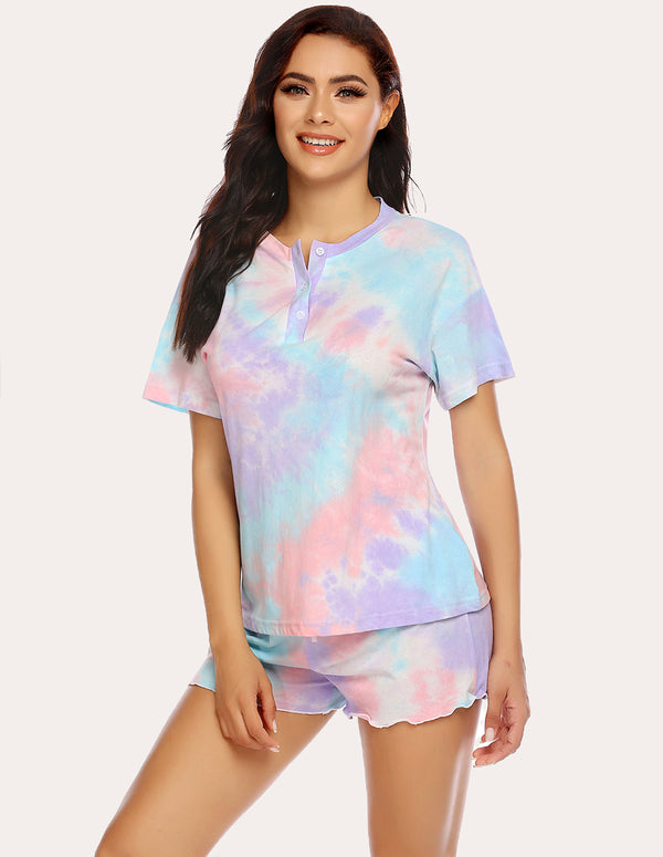Ekouaer Ekouaer Tie Dye Pajamas Set (US Only)