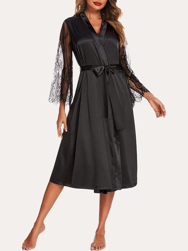 ekouaer Floral Lace Bride Kimono Robe (US Only)