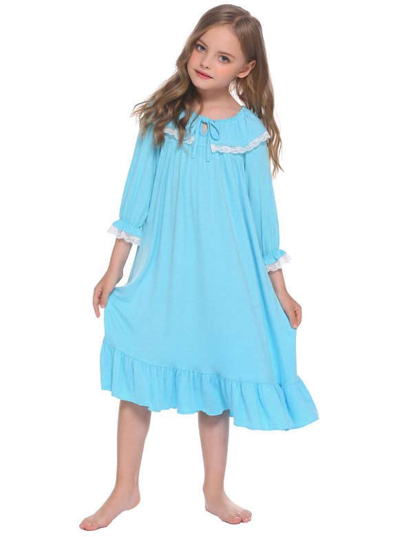 Ekouaer Ekouaer Girls Comfy Princess Nightgowns Sleepwear (US Only)